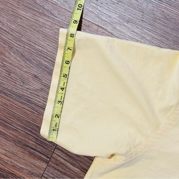 Vintage Ralph Lauren Short Sleeve Button Down Casual Cotton Shirt Yellow Medium - Picture 11 of 12